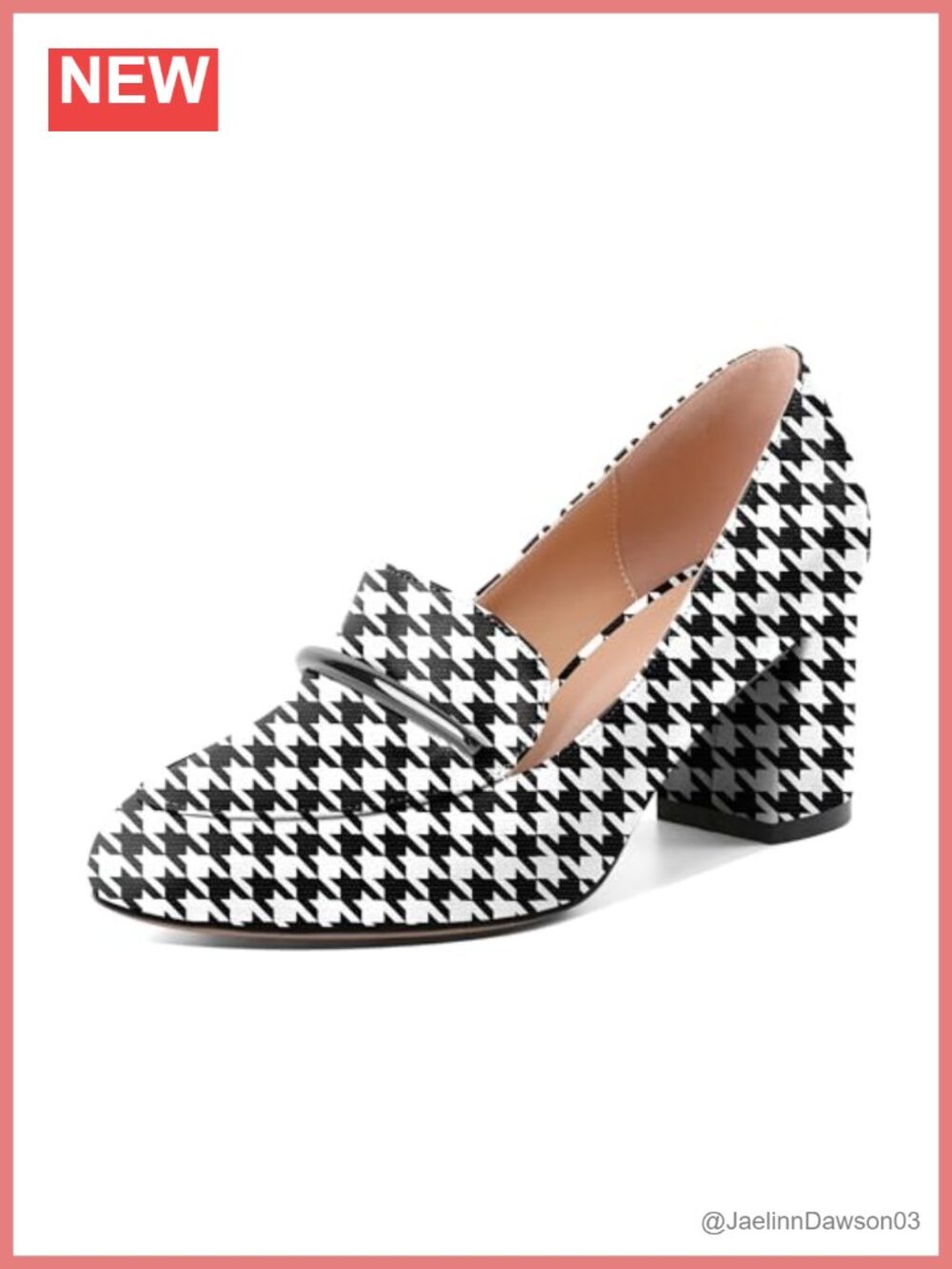 Women's Block Heel Loafers Chunky Round Toe Pumps Office Shoes 2.5" Heel